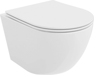 MEXEN LENA RIMLESS TOILET BOWL WITH SLIM SOFT-CLOSE SEAT, DUROPLAST, WHITE