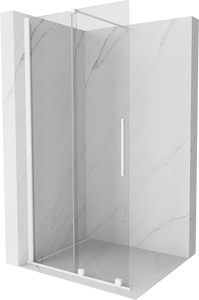 MEXEN VELAR WALK-IN SLIDING SHOWER DOOR-TRANSPARENT, WHITE