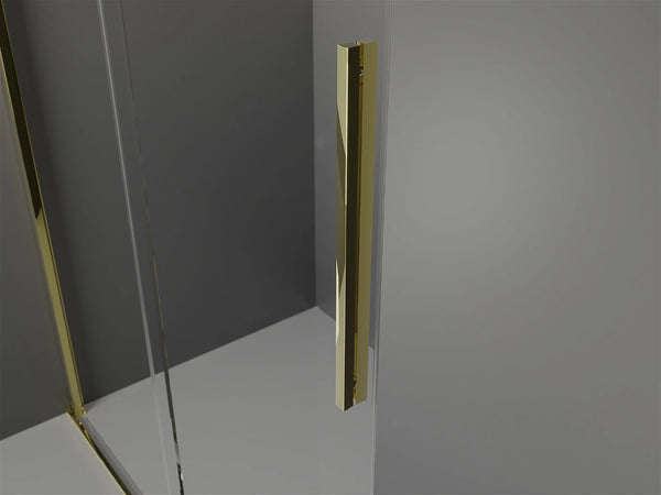 MEXEN VELAR WALK-IN SLIDING SHOWER DOOR -TRANSPARENT, GOLD