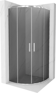 MEXEN RIO SHOWER ENCLOSURE-HALF ROUND-GRAPHITE, CHROME