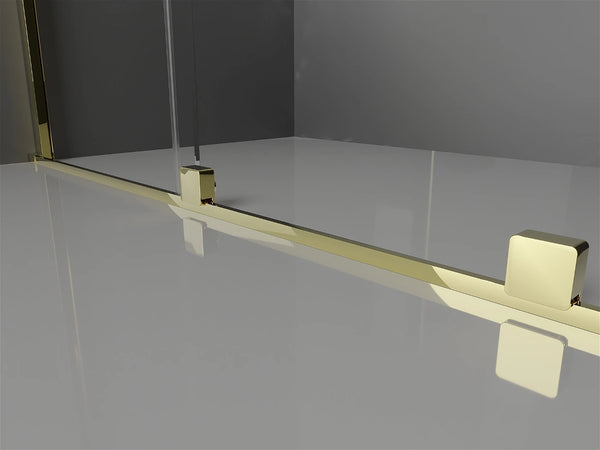 MEXEN VELAR WALK-IN SLIDING SHOWER DOOR -TRANSPARENT, GOLD