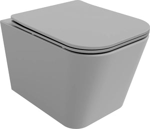 MEXEN TEO RIMLESS TOILET BOWL WITH SLOW-CLOSE SLIM SEAT DUROPLAST-LIGHT GRAY MATT