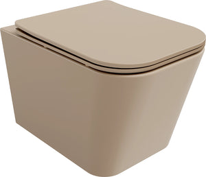 MEXEN TEO RIMLESS TOILET BOWL WITH SLOW-CLOSE SLIM SEAT DUROPLAST-CAPPUCINO MATT