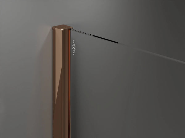 MEXEN VELAR WALK-IN SLIDING SHOWER DOOR-TRANSPARENT, ROSE GOLD