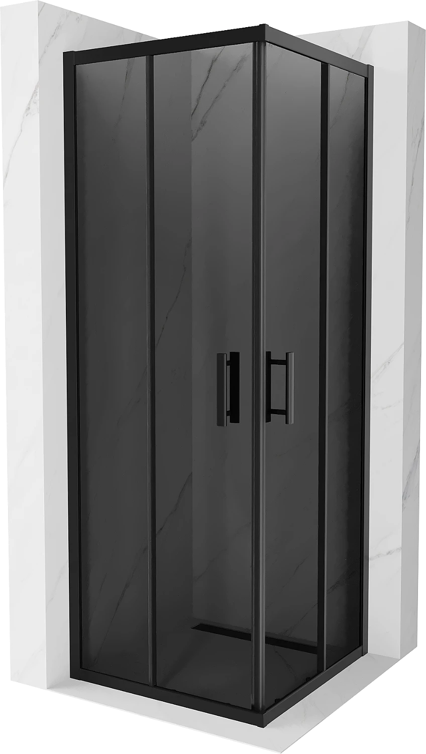 MEXEN RIO SHOWER ENCLOSURE-SQUARE-GRAPHITE,BLACK