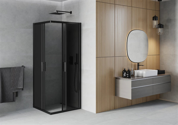 MEXEN RIO SHOWER ENCLOSURE-SQUARE-GRAPHITE,BLACK