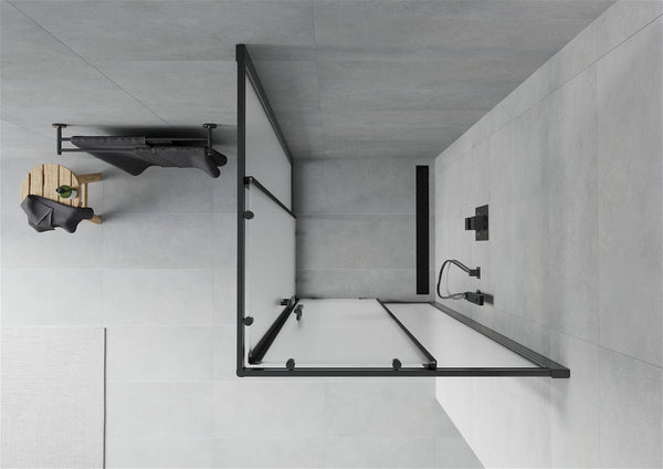 MEXEN RIO SHOWER ENCLOSURE- SQUARE -FROST, BLACK