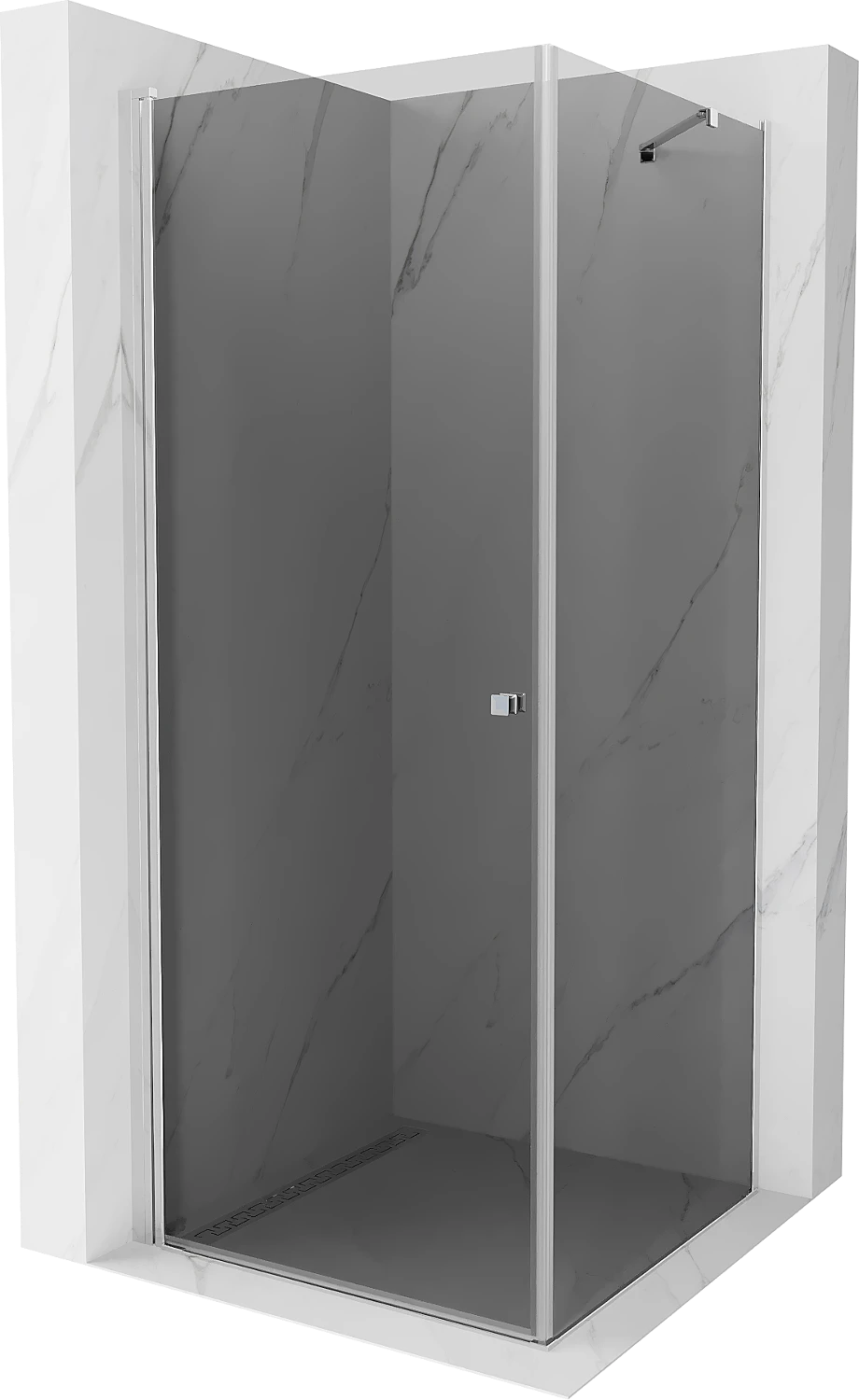 MEXEN PRETORIA SHOWER ENCLOSURE WITH TILTING DOOR,6mm GLASS THICKNESS,GRAPHITE