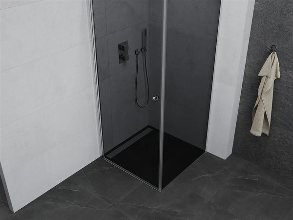 MEXEN PRETORIA SHOWER ENCLOSURE WITH TILTING DOOR,6mm GLASS THICKNESS,GRAPHITE