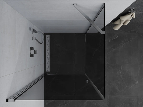 MEXEN PRETORIA SHOWER ENCLOSURE WITH TILTING DOOR,6mm GLASS THICKNESS,GRAPHITE