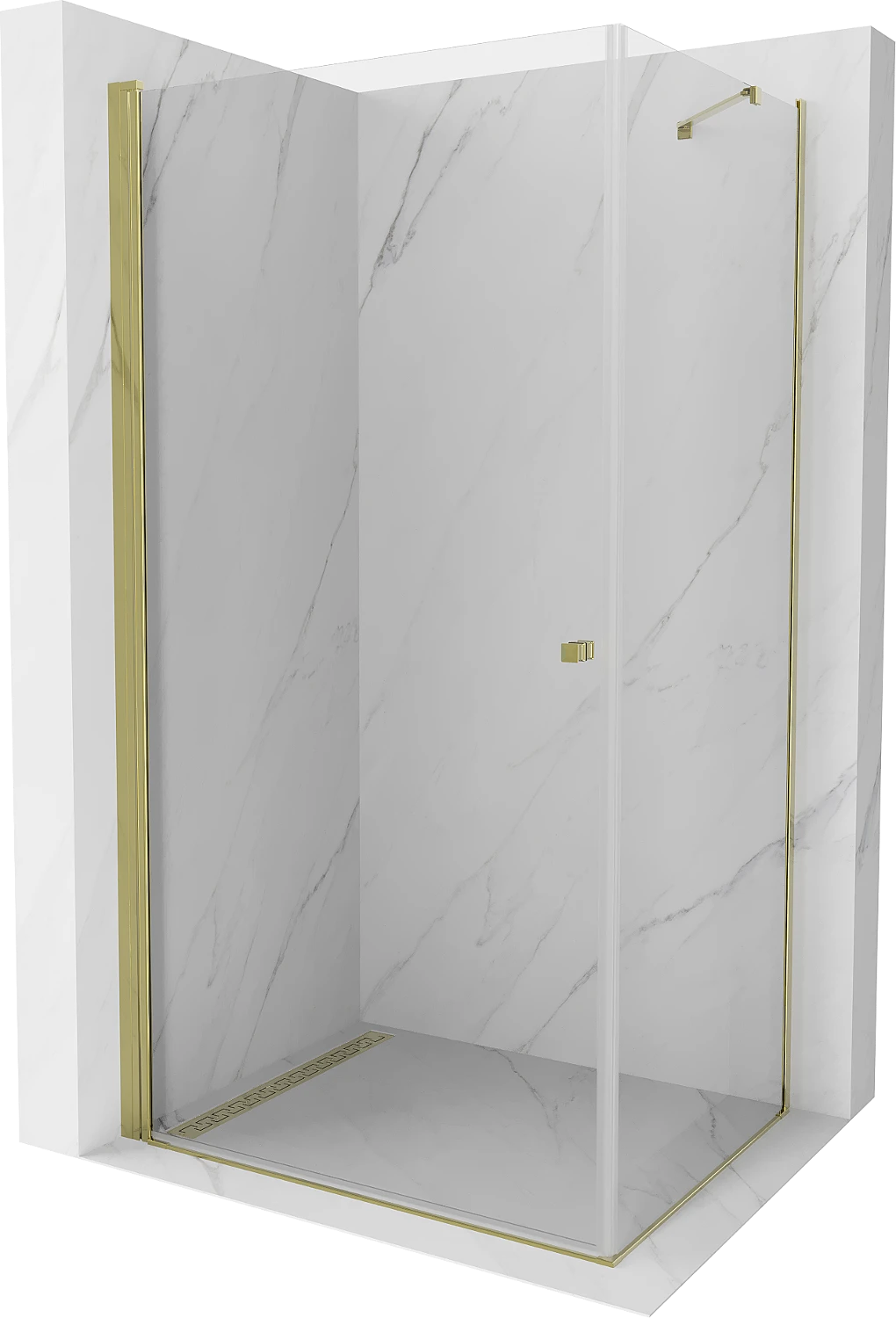 MEXEN PRETORIA SHOWER ENCLOSURE WITH TILTING DOORS/ TRANSPARENT/GOLD