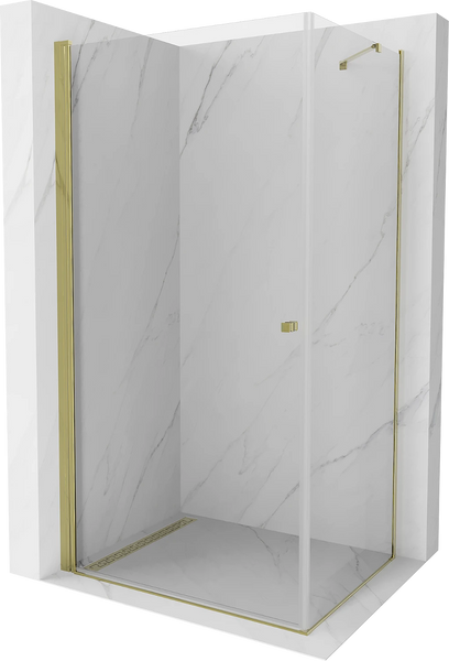 MEXEN PRETORIA SHOWER ENCLOSURE WITH TILTING DOORS/ TRANSPARENT/GOLD