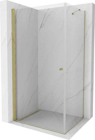 MEXEN PRETORIA SHOWER ENCLOSURE WITH TILTING DOORS/ TRANSPARENT/GOLD