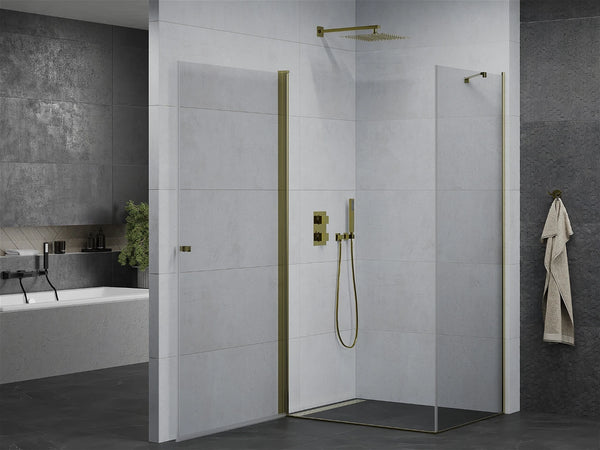 MEXEN PRETORIA SHOWER ENCLOSURE WITH TILTING DOORS/ TRANSPARENT/GOLD