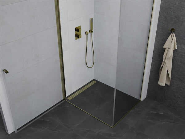 MEXEN PRETORIA SHOWER ENCLOSURE WITH TILTING DOORS/ TRANSPARENT/GOLD