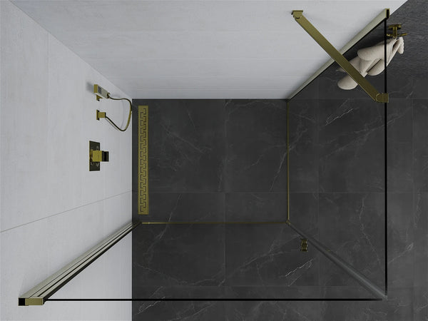 MEXEN PRETORIA SHOWER ENCLOSURE WITH TILTING DOORS/ TRANSPARENT/GOLD