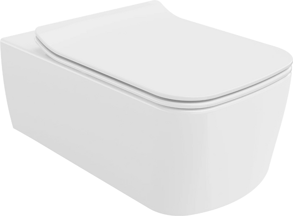 MEXEN YORK RIMLESS TOILET BOWL WITH SLOW-CLOSE SLIM SEAT DUROPLAST-WHITE