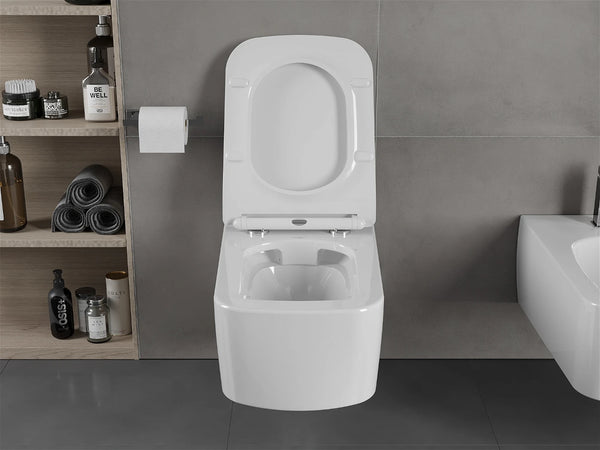 MEXEN YORK RIMLESS TOILET BOWL WITH SLOW-CLOSE SLIM SEAT DUROPLAST-WHITE