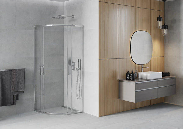 MEXEN RIO SHOWER ENCLOSURE-HALF ROUND-TRANSPARENT-CHROME