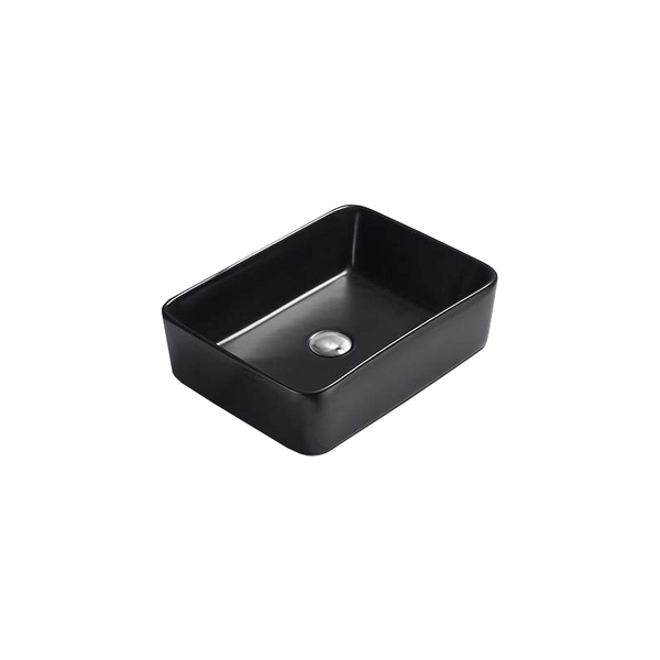 CATIA COUNTERTOP BASIN 480x370mm BLACK - OkBaths