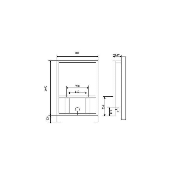 CONCEALED FRAMES TO BIDET - OkBaths