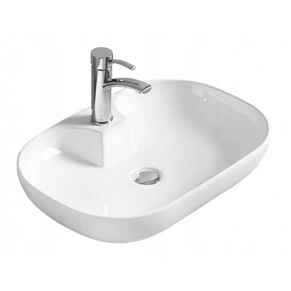 AISHA COUNTERTOP BASIN 610x410mm WHITE - OkBaths