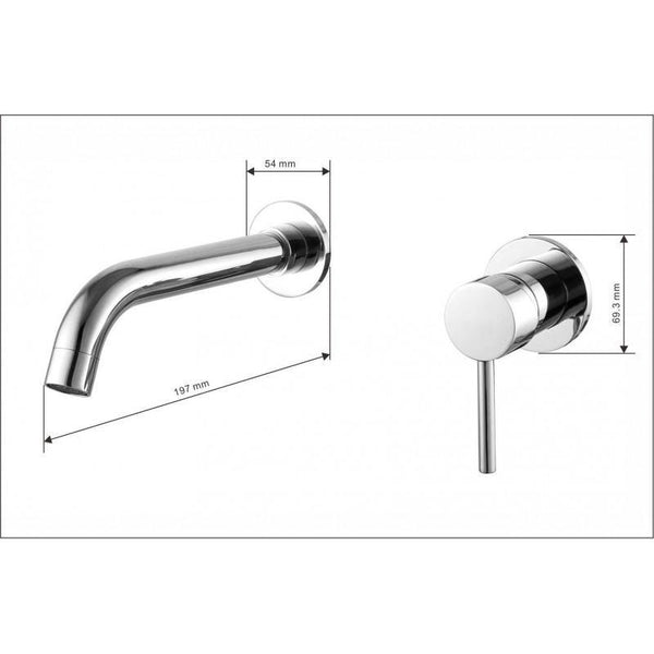 ALMA WALL MOUNTED BASIN TAP CHROME - OkBaths