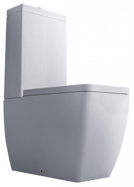 RETRO SET EGO BACK TO WALL TOILET+ TOILET BOARD SLOWLY CLOSING+FLUSH+FLUSHING SYSTEM WHITE/CHROME - OkBaths