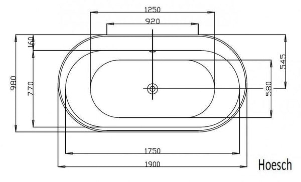 HOESCH FOSTER OVAL FREESTANDING BATHTUB - OkBaths