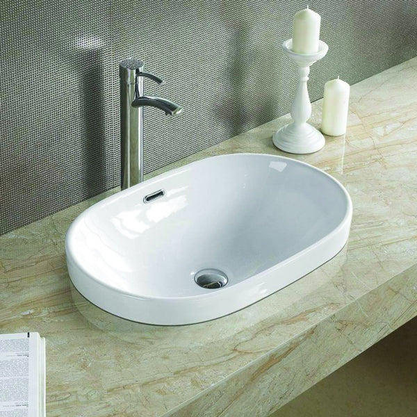 VIKI RECESSED BASIN 610x480mm WHITE