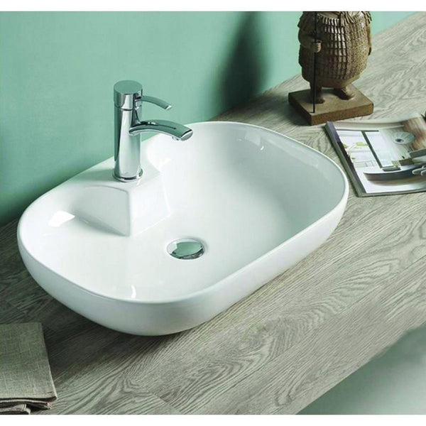 AISHA COUNTERTOP BASIN 610x410mm WHITE - OkBaths