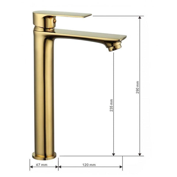 LERNA BASIN TAP GOLD TALL + 4 MORE COLOURS - OkBaths