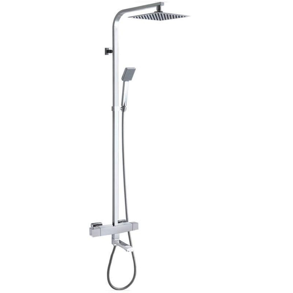 TIM BATH-SHOWER SET WITH SQUARE RAIN SHOWER THERMOSTATIC - OkBaths