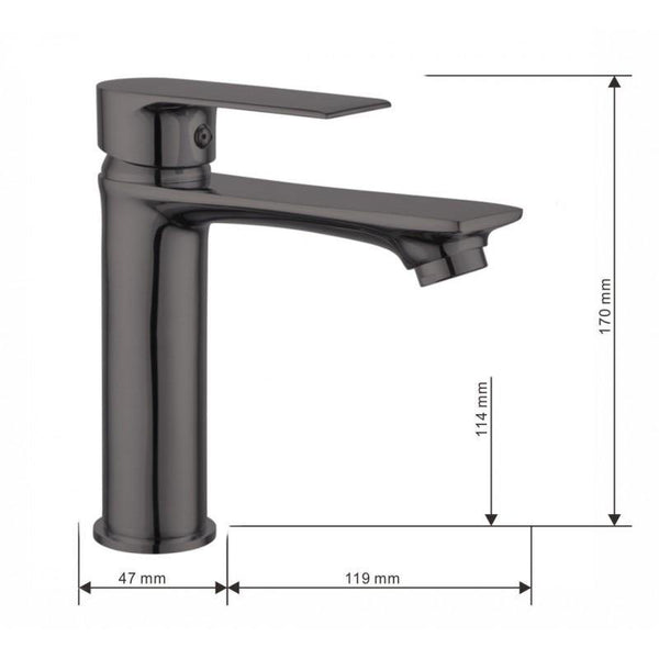 ROYO BASIN TAP GRAPHITE - OkBaths