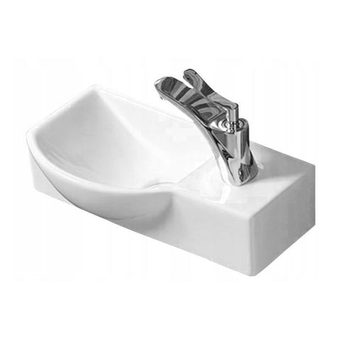 HUGO COUNTERTOP BASIN 450x240mm WHITE - OkBaths