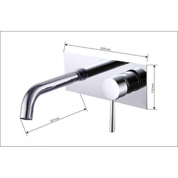 ALMA WALL MOUNTED BASIN TAP CHROME - OkBaths