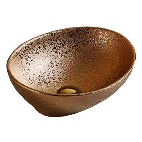 ELZA COUNTERTOP BASIN 400x340mm COPPER - OkBaths