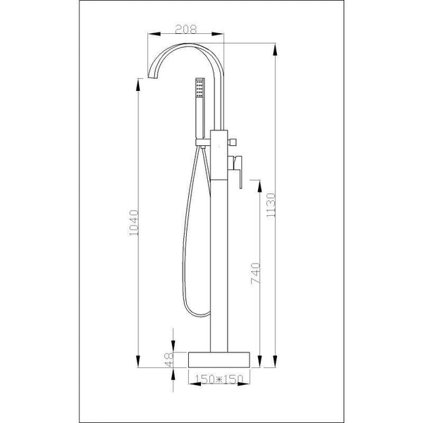 VEDA TAP FREESTANDING BLACK + 1 MORE COLOUR - OkBaths