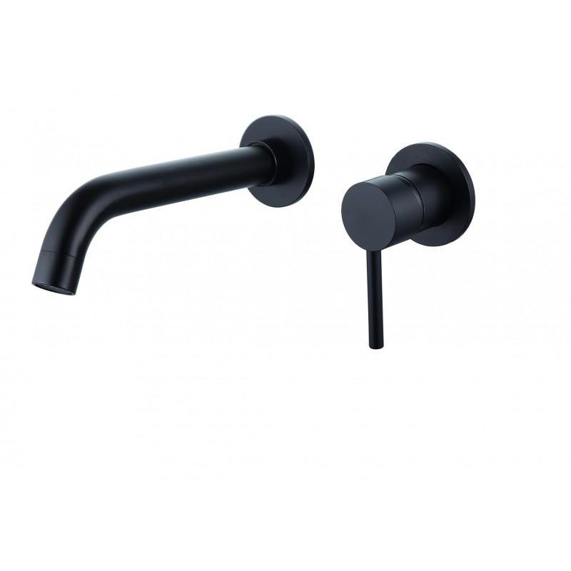 ALMA WALL MOUNTED BASIN TAP BLACK - OkBaths