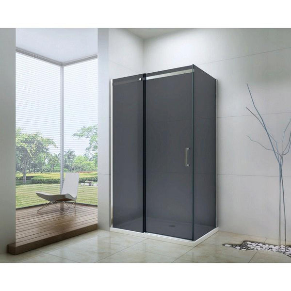 OMEGA SHOWER ENCLOSURE WITH SLIDING DOOR,GLASS THICKNESS 8mm,GREY - OkBaths