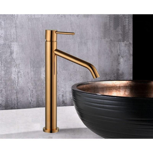 RUMBA BASIN TAP ROSE GOLD TALL - OkBaths