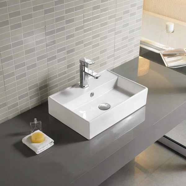 BLANCA COUNTERTOP BASIN 500x350mm WHITE - OkBaths