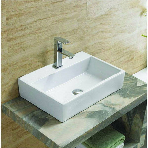 PAULA COUNTERTOP BASIN 530x360mm WHITE