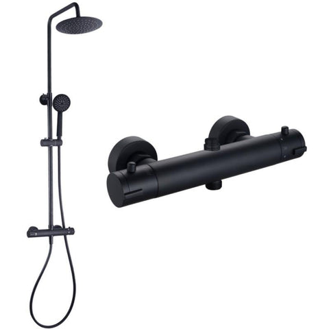 DENIS SHOWER SET WITH ROUND RAIN SHOWER THERMOSTATIC - OkBaths