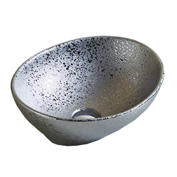 ELZA COUNTERTOP BASIN 400x340mm SILVER - OkBaths