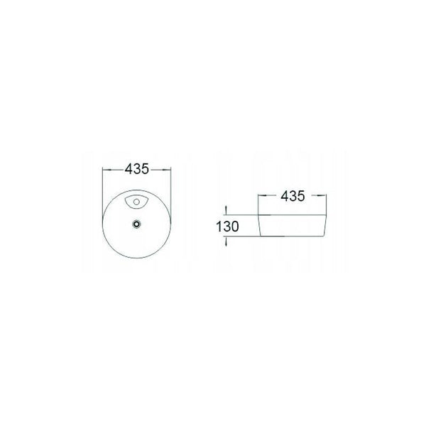 ARLENA COUNTERTOP BASIN 430x430mm WHITE - OkBaths