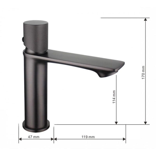 ROYO ONE BASIN TAP GRAPHITE - OkBaths