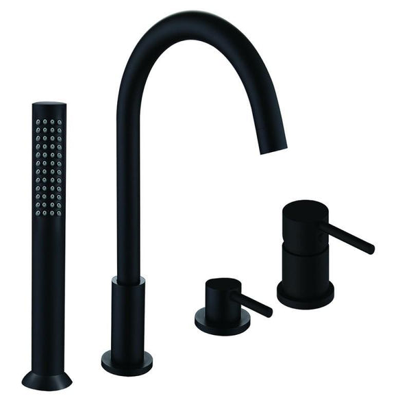 ALMA BATHTUB TAP BLACK 4 OUTPUTS - OkBaths