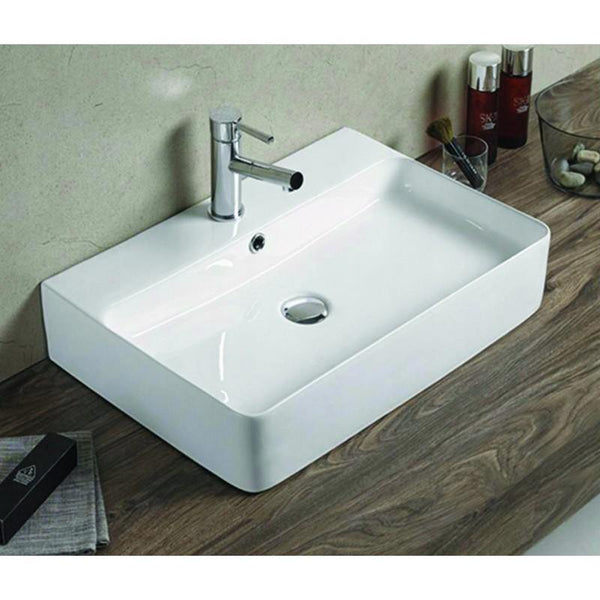 BENITA COUNTERTOP BASIN 600x410mm WHITE - OkBaths