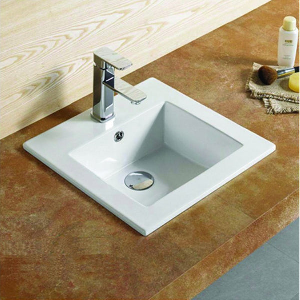 STELLA RECESSED BASIN 415x415mm WHITE